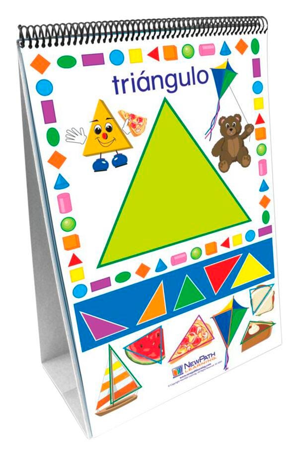 Newpath Learning Exploring Shapes Flip Charts Set - Spanish Language, Item Number 2023509